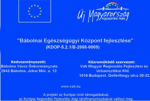 KDOP-5.2./B-2008-0009 Európai Uniós pályázathoz eddig feltöltött anyagok.